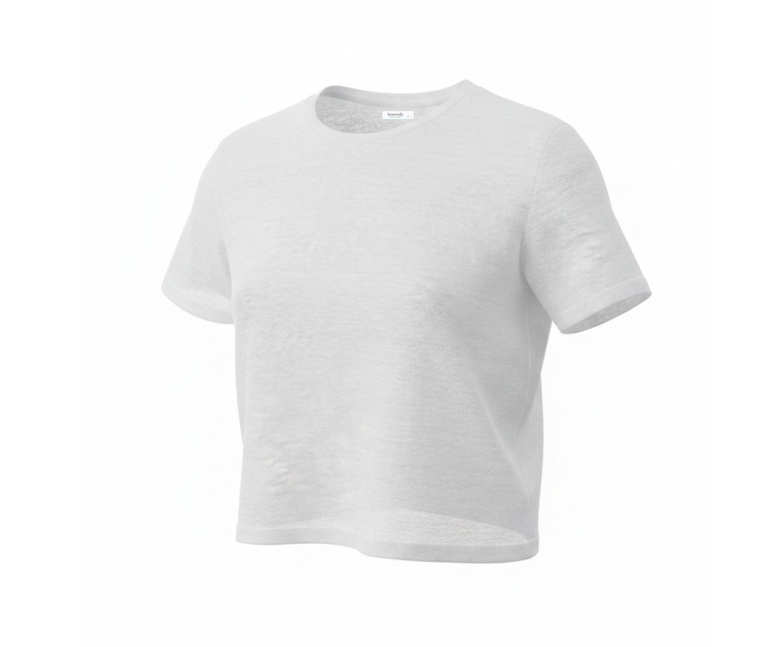 Organic Linen Cropped T-Shirt