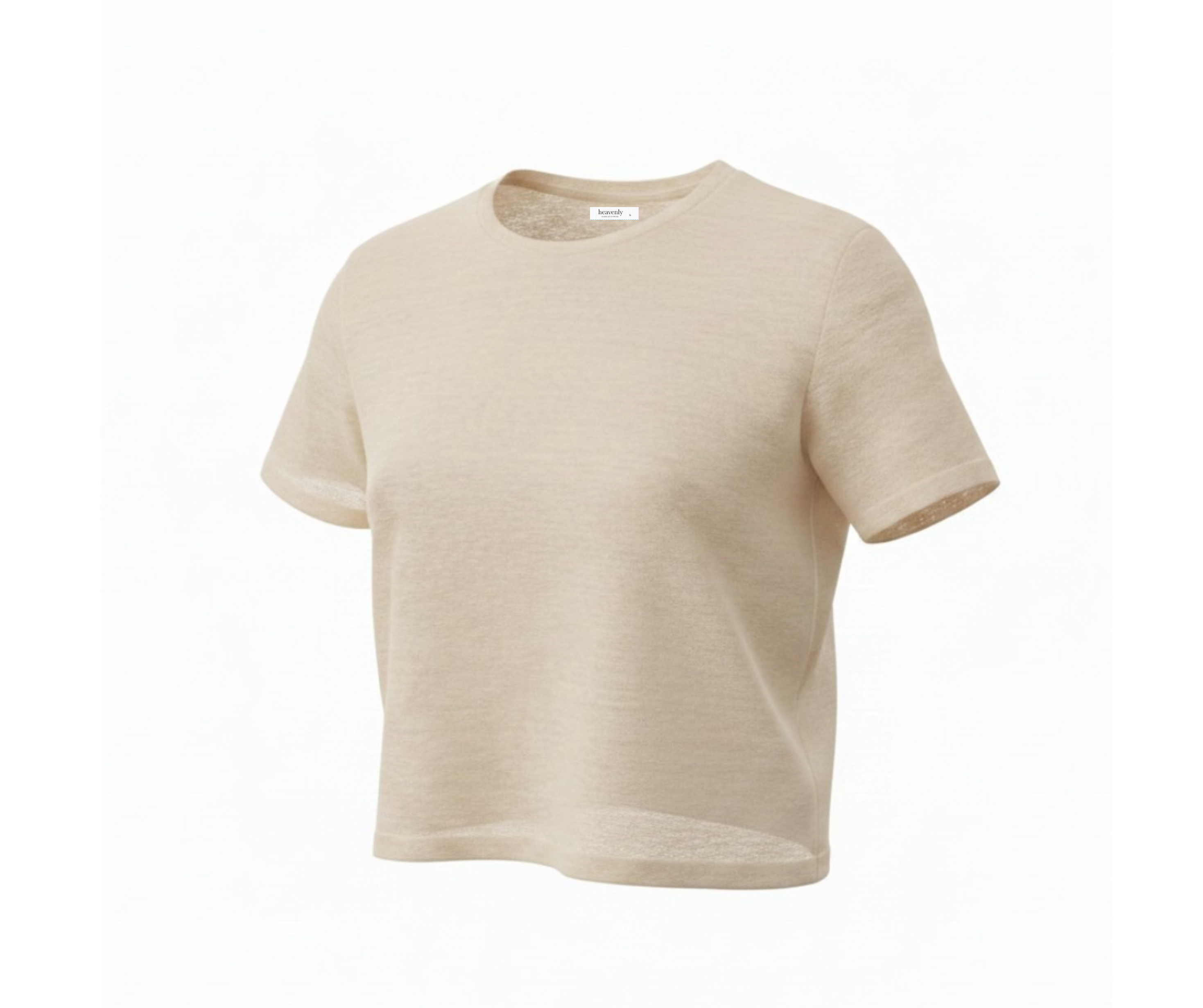Organic Linen Cropped T-Shirt