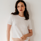 Organic Linen Cropped T-Shirt