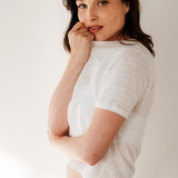 Organic Linen Cropped T-Shirt