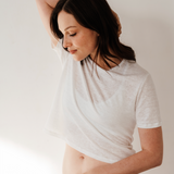 Organic Linen Cropped T-Shirt