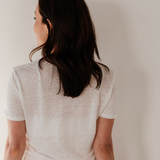 Organic Linen Cropped T-Shirt